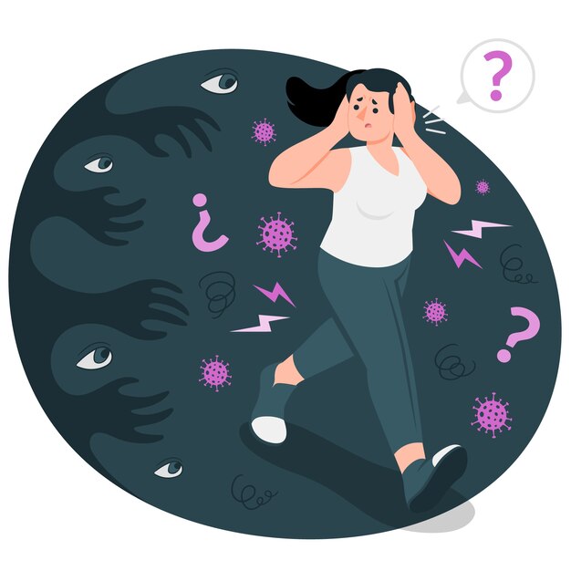 Ilustración del concepto de paranoia