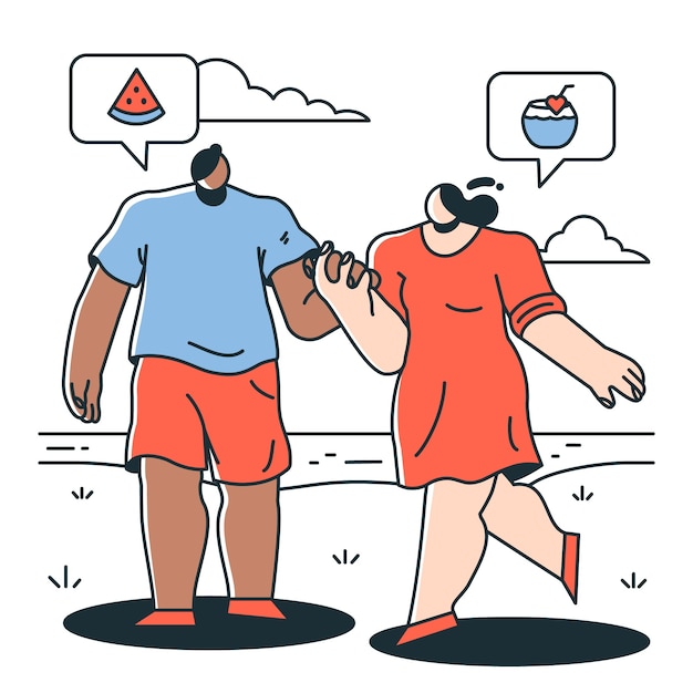 Vector gratuito ilustración del concepto de pareja