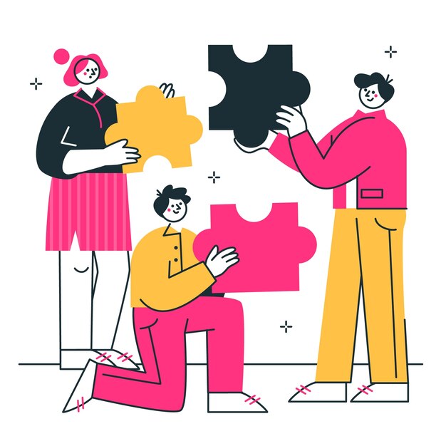 Ilustración del concepto de participación de los empleados