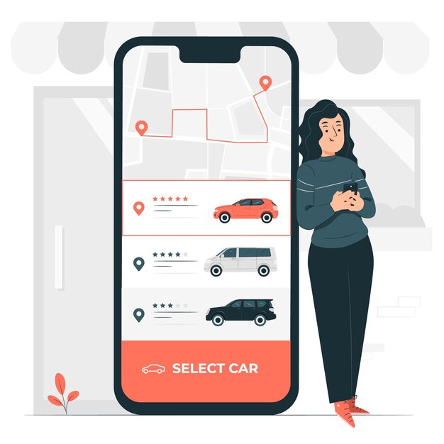 Ilustración de concepto de paseo de pedido