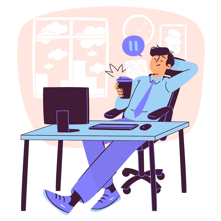 Vector gratuito ilustración del concepto de pausa para el café