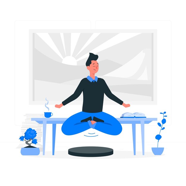 Ilustración del concepto de paz mental
