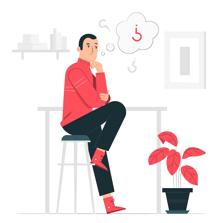 Vector gratuito ilustración del concepto de pensamientos