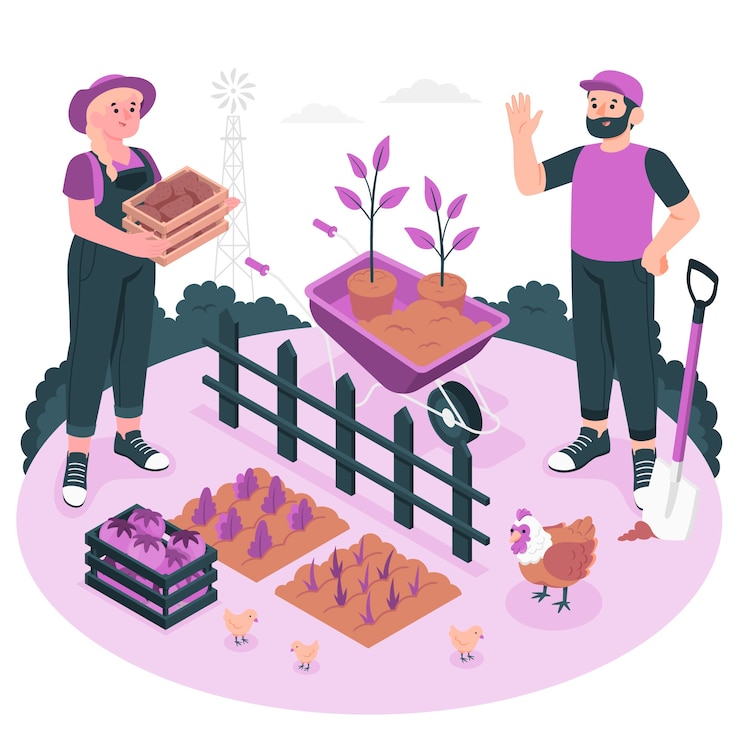 Vector gratuito ilustración del concepto de permacultura