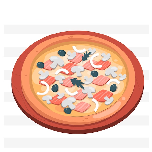 Vector gratuito ilustración de concepto de pizza caprese c