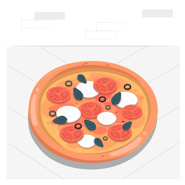 Vector gratuito ilustración del concepto de pizza caprese