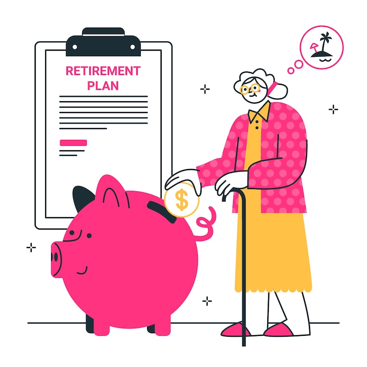 Vector gratuito ilustración del concepto de plan de jubilación
