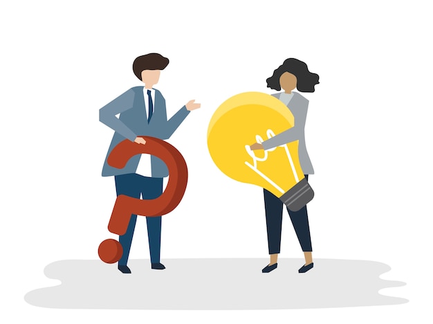 Ilustración del concepto de plan de negocios de avatar de personas