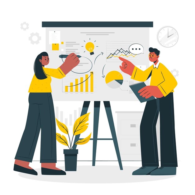 Ilustración del concepto de plan de negocios
