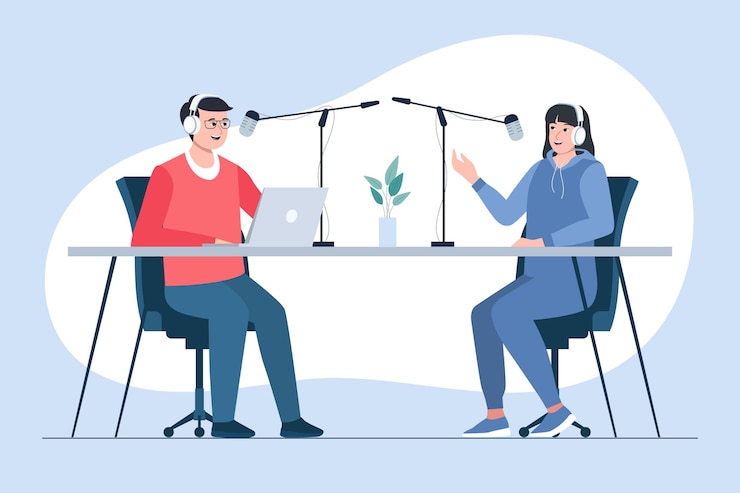 Vector gratuito ilustración del concepto de podcast