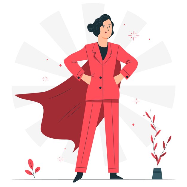 Ilustración del concepto de poderosa