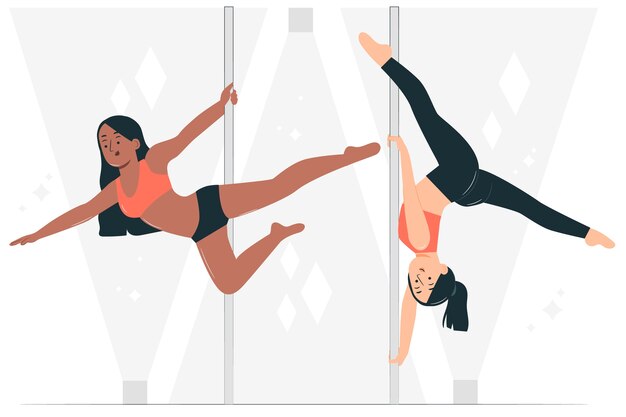 Ilustración del concepto de pole dance