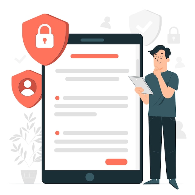 Ilustración del concepto de política de privacidad