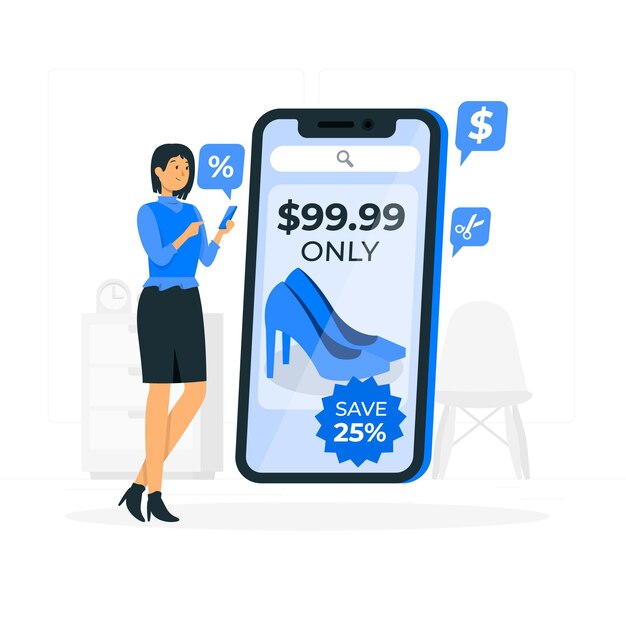 Ilustración del concepto de precio