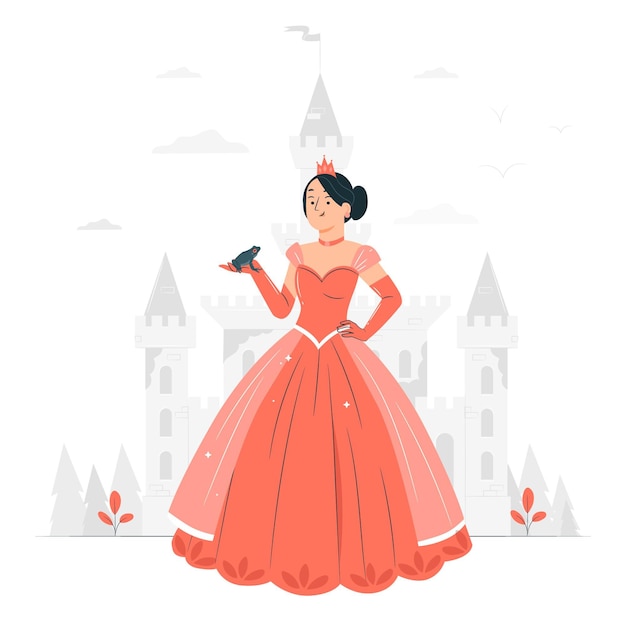 Vector gratuito ilustración del concepto de princesa