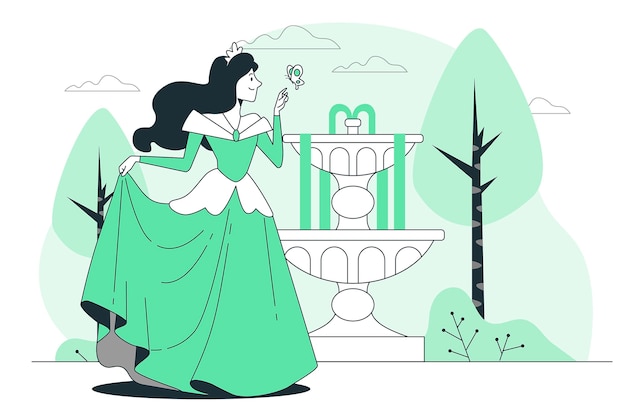 Vector gratuito ilustración del concepto de princesa