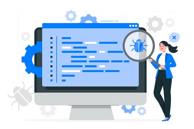 Ilustración del concepto de probador de software