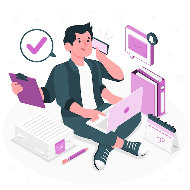 Ilustración del concepto de productividad