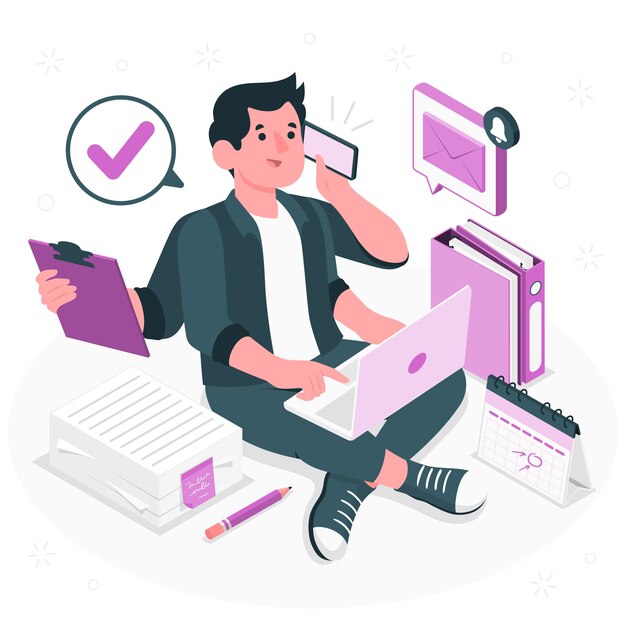 Ilustración del concepto de productividad