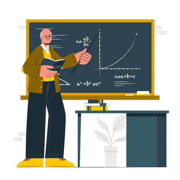 Vector gratuito ilustración del concepto de profesor