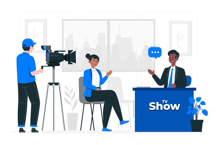 Vector gratuito ilustración del concepto de programa de televisión