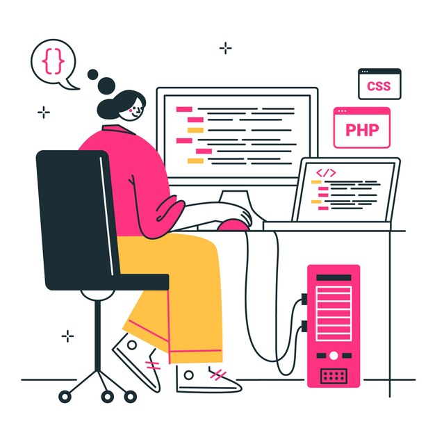 Ilustración del concepto de programación