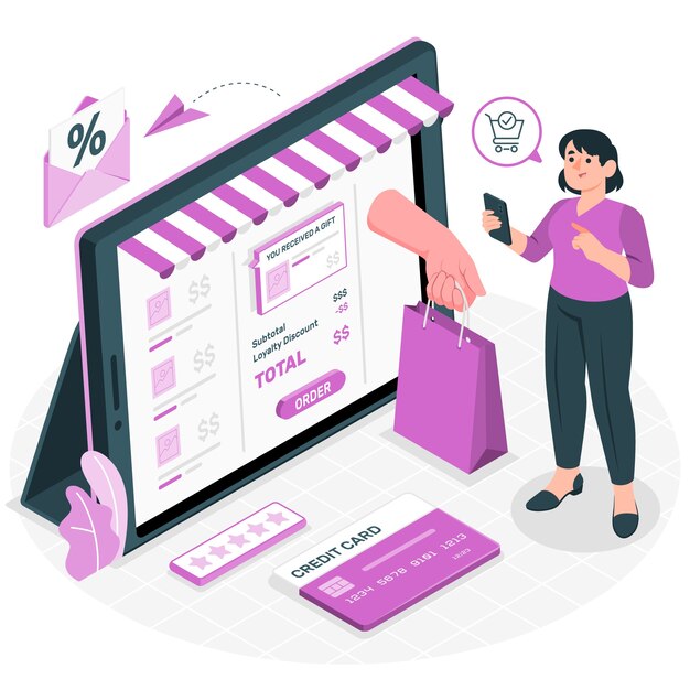 Ilustración del concepto de promoción de ventas