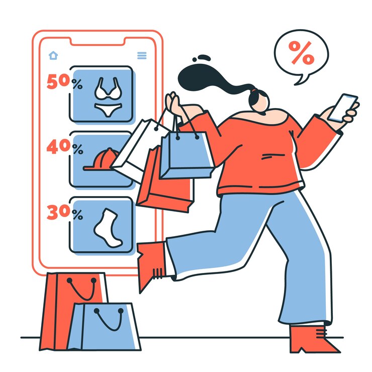 Vector gratuito ilustración del concepto de promoción de ventas
