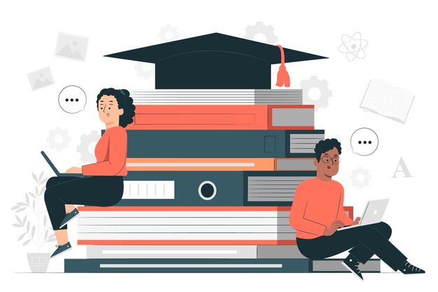 Ilustración del concepto de proyecto universitario