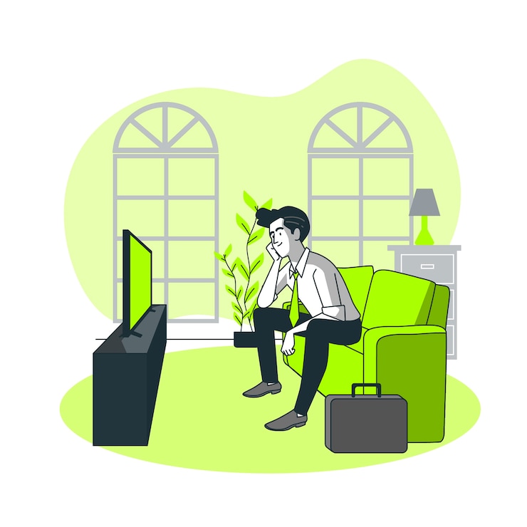 Vector gratuito ilustración de concepto de quedarse en casa