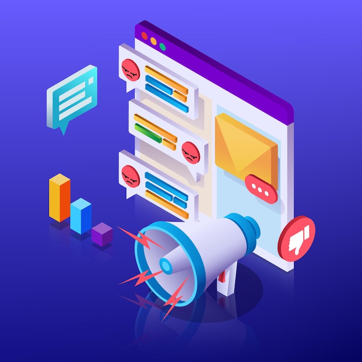 Vector gratuito ilustración de concepto de queja isométrica