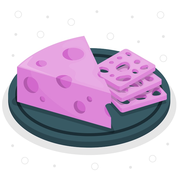 Vector gratuito ilustración del concepto de queso