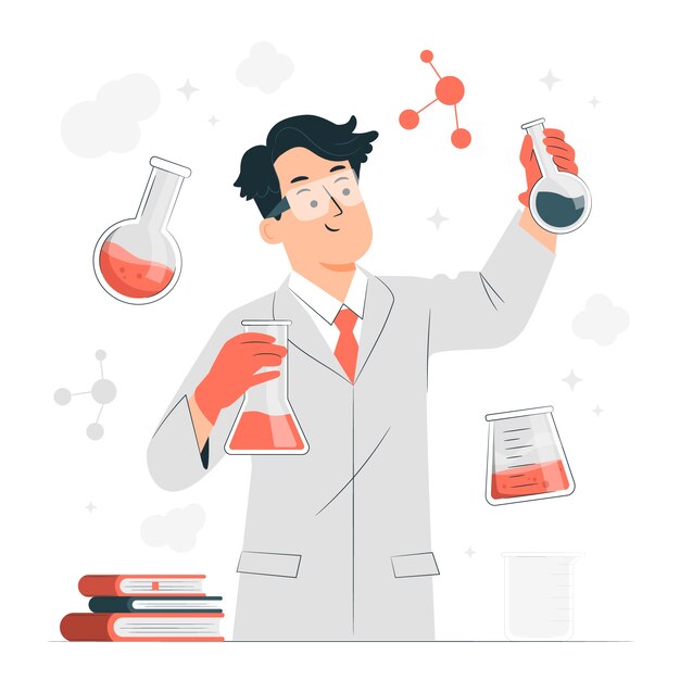 Ilustración del concepto de químico