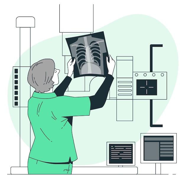 Vector gratuito ilustración del concepto de radiografía