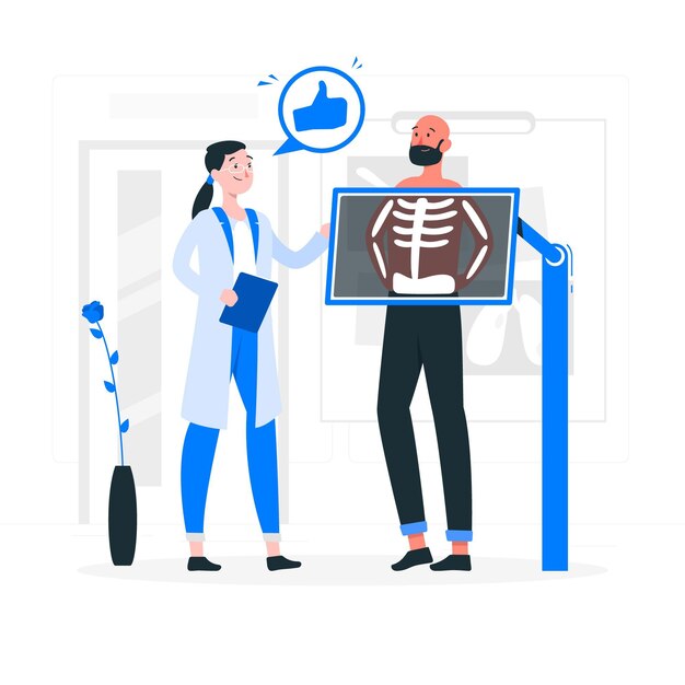 Ilustración del concepto de radiografía