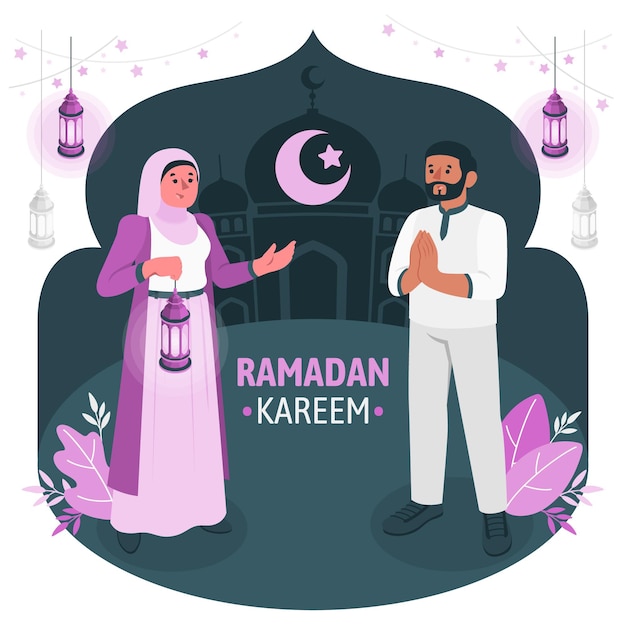 Vector gratuito ilustración del concepto de ramadan kareem