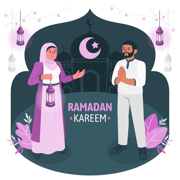 Ilustración del concepto de ramadan kareem