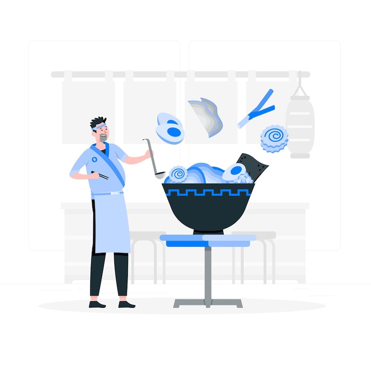 Vector gratuito ilustración del concepto de ramen