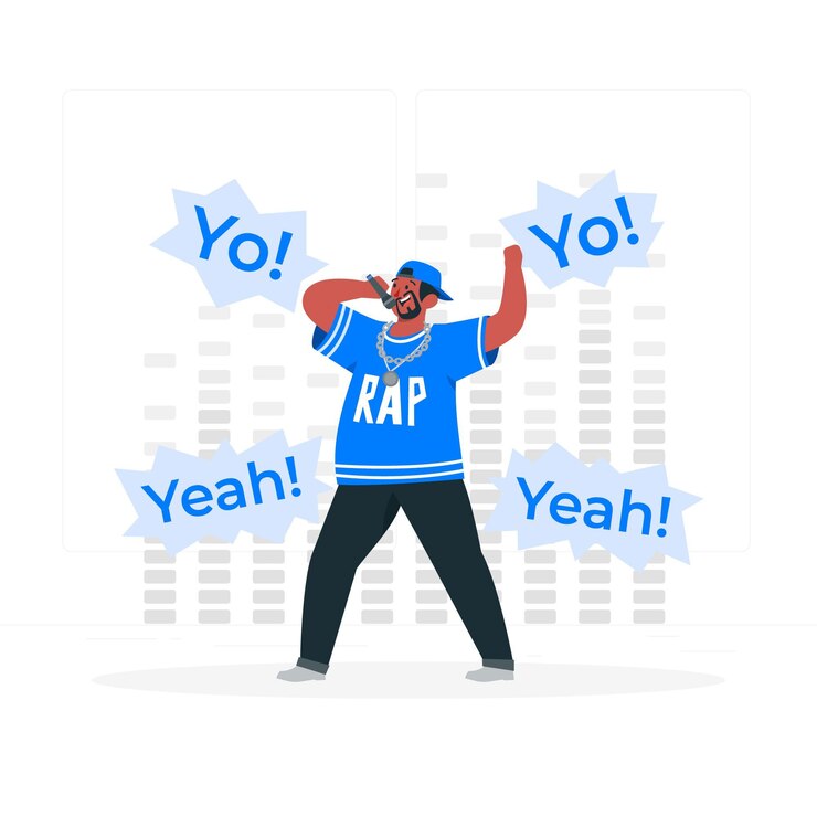 Vector gratuito ilustración del concepto de rapero