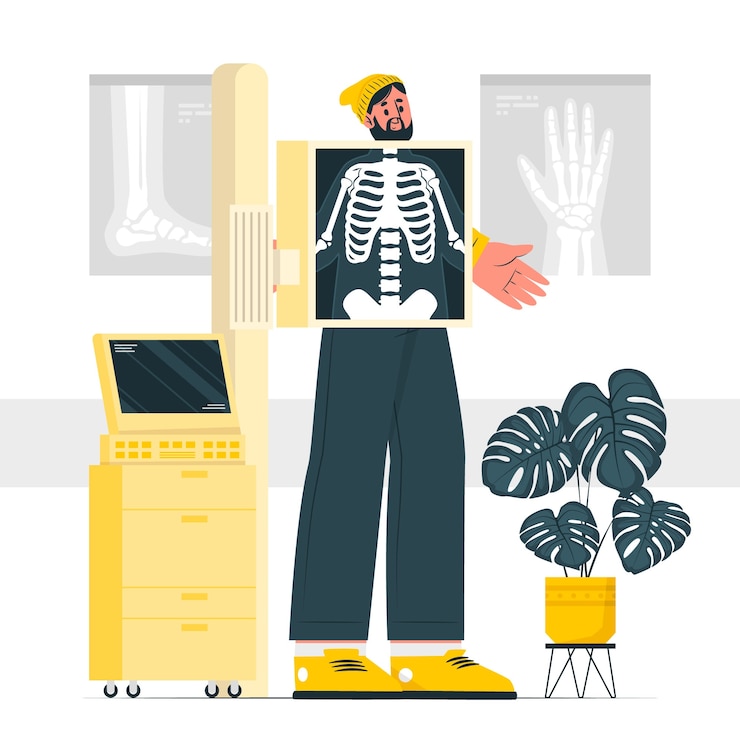 Vector gratuito ilustración del concepto de rayos x