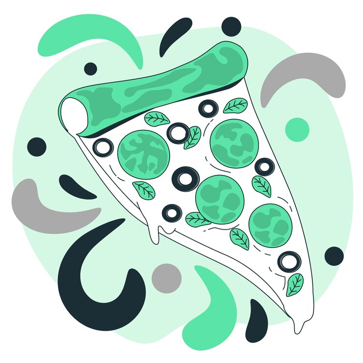 Vector gratuito ilustración del concepto de rebanada de pizza