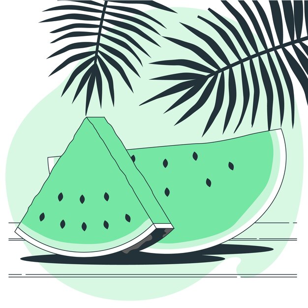 Ilustración de concepto de rebanada de sandía