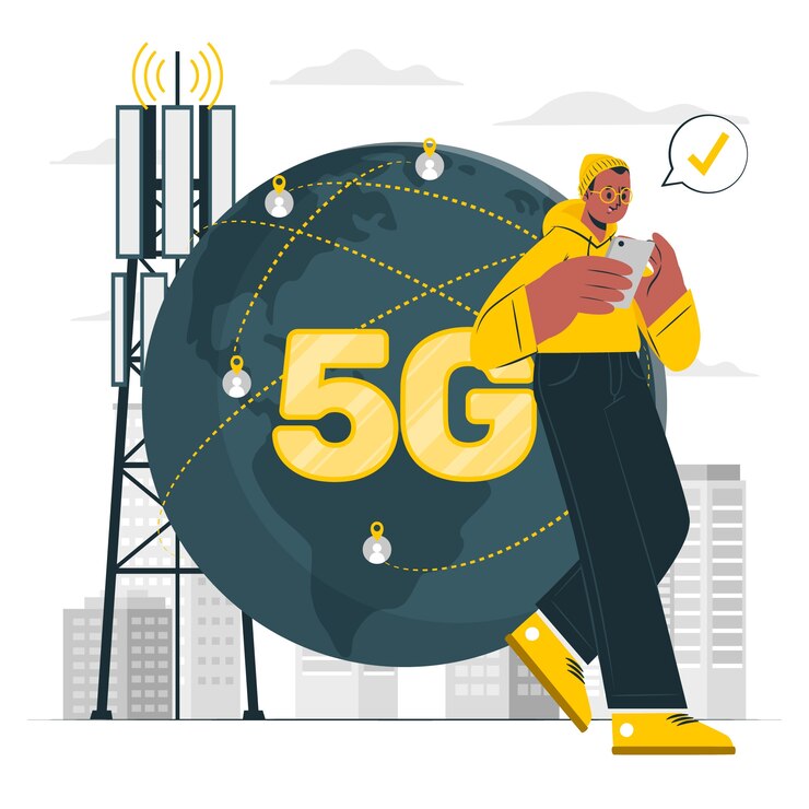 Vector gratuito ilustración del concepto de red 5g