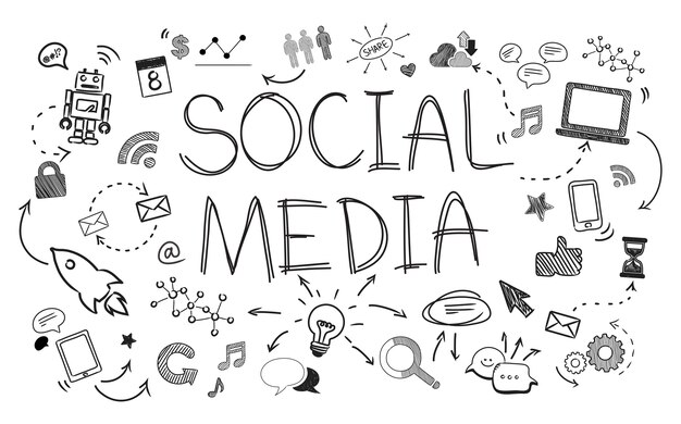 Ilustración del concepto de redes sociales