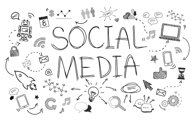 Ilustración del concepto de redes sociales