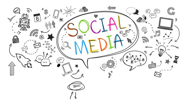 Ilustración del concepto de redes sociales