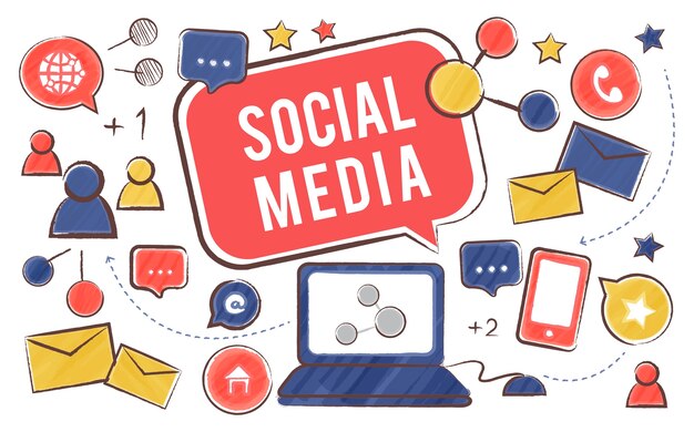 Ilustración del concepto de redes sociales
