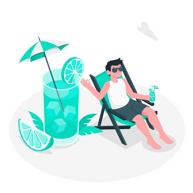 Ilustración de concepto refrescante
