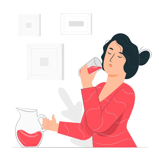 Ilustración del concepto de refrescar