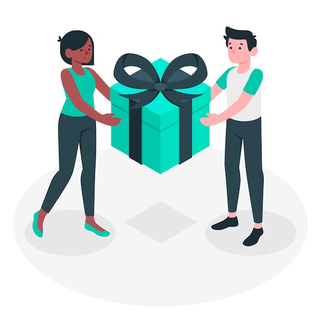 Vector gratuito ilustración de concepto de regalo